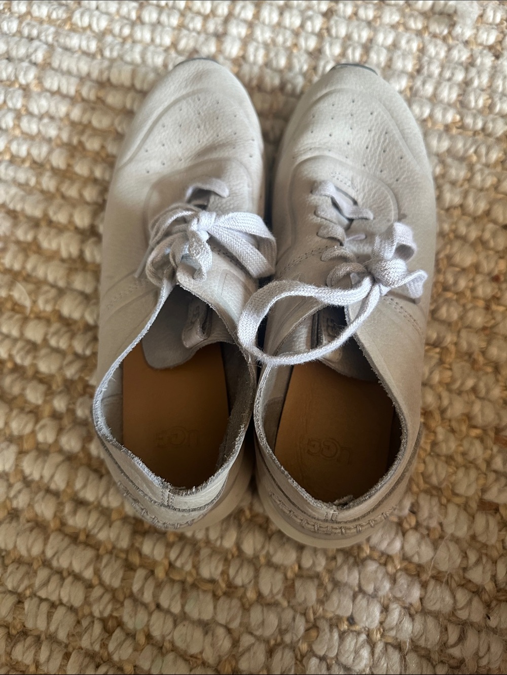 UGG Gray Lace-Up Suede Sneakers